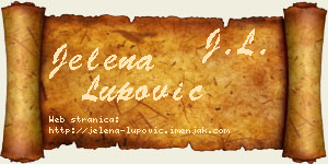 Jelena Lupović vizit kartica